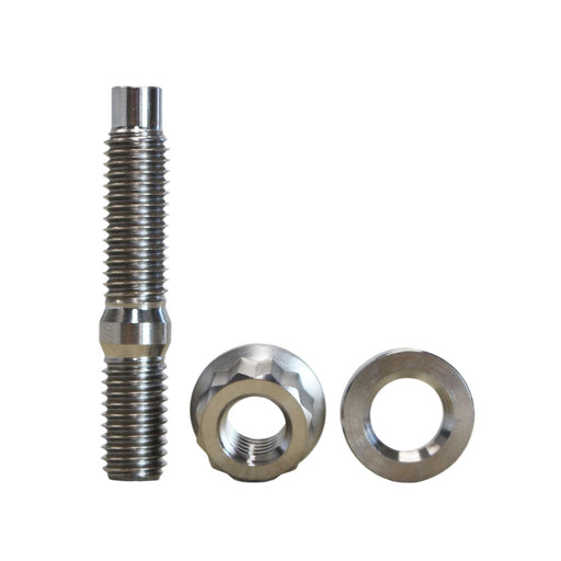 M8 x 1.25mm x 45mm Titanium Stud, Nut and Washer Kit-12 Point Nut
