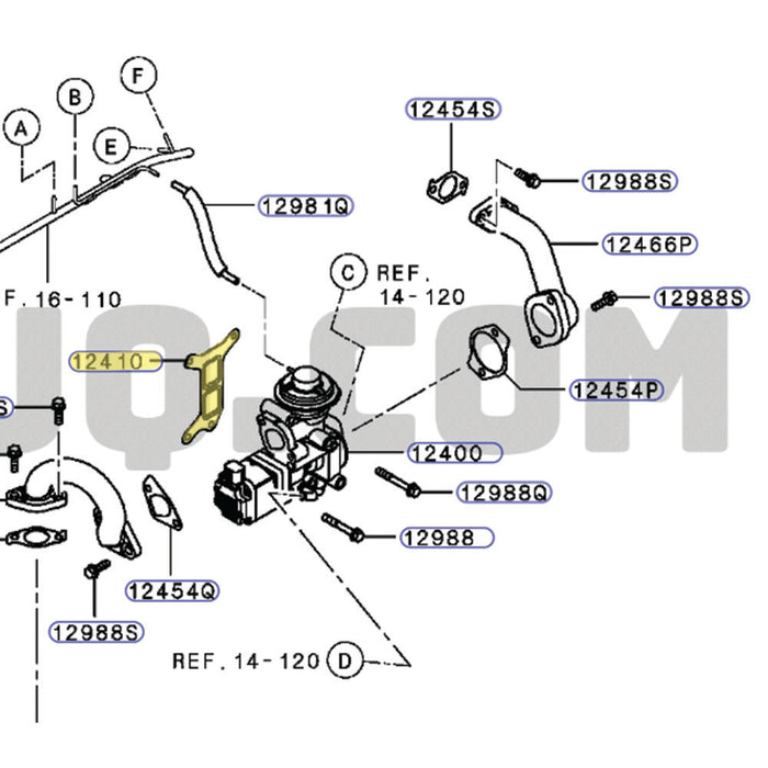 Genuine EGR Valve Gasket For Mitsubishi Triton MR 4N15 2.4L