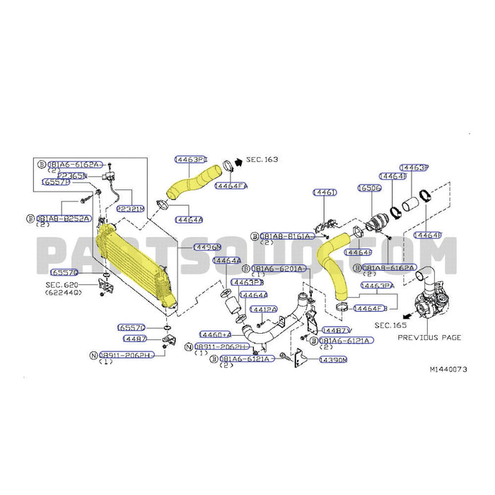 Upgrade Aluminium 75mm Intercooler & Hoses For Nissan Pathfinder R51 YD25 2.5L