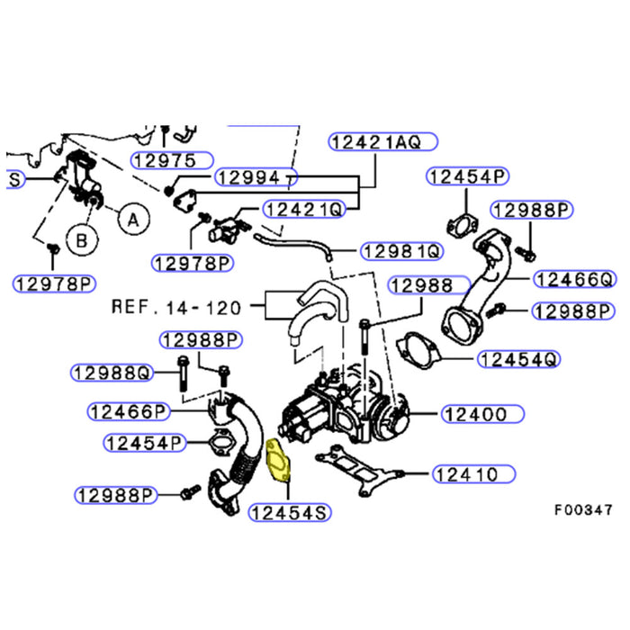 Genuine EGR Pipe Gasket For Mitsubishi ASX 4N13 1.8L OEGK-1582A194