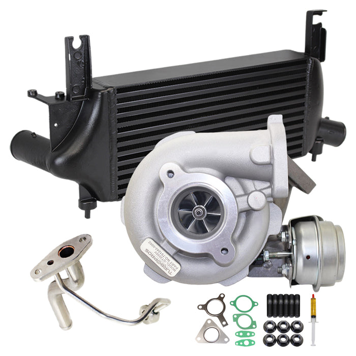 Upgrade Billet Turbo Charger With 75mm Intercooler And Genuine Oil Feed Pipe For Nissan Pathfinder R51 YD25 2.5L 3 Bolts