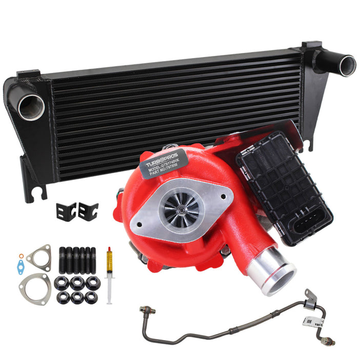 GEN1 High Flow Turbo Charger With 70mm Intercooler And Genuine Oil Feed Pipe For Ford Ranger 2.2L 2011-2015