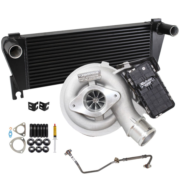 Upgrade Billet Turbo Charger With 70mm Intercooler And Genuine Oil Feed Pipe For Ford Ranger 3.2L 2015 Onwards