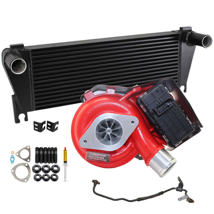 GEN1 High Flow Turbo Charger With 70mm Intercooler And Genuine Oil Feed Pipe For Ford Ranger 2.2L 2015 Onwards