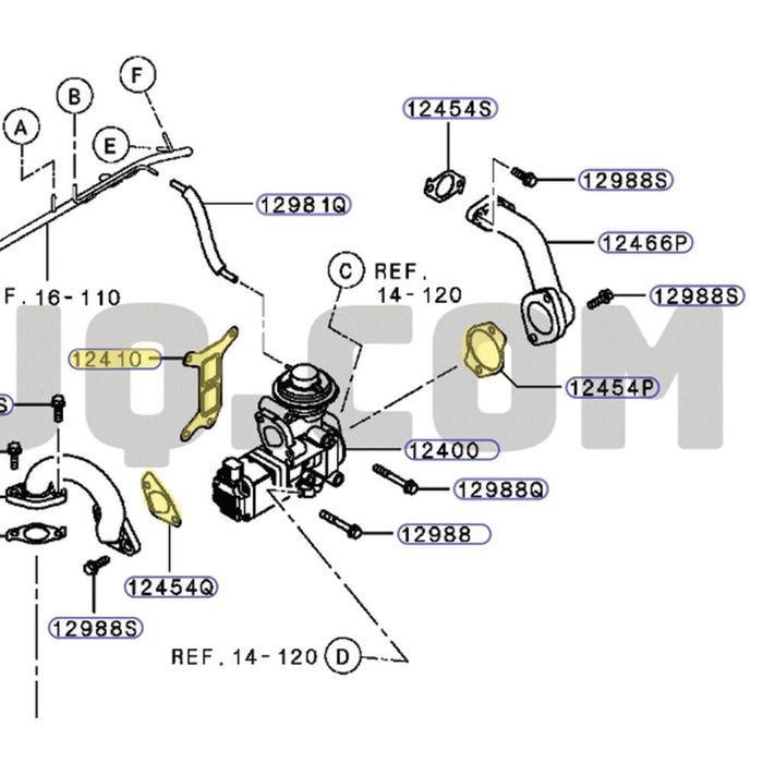 Genuine EGR Pipe Gaskets For Mitsubishi Pajero Sport 4N15 2.4L