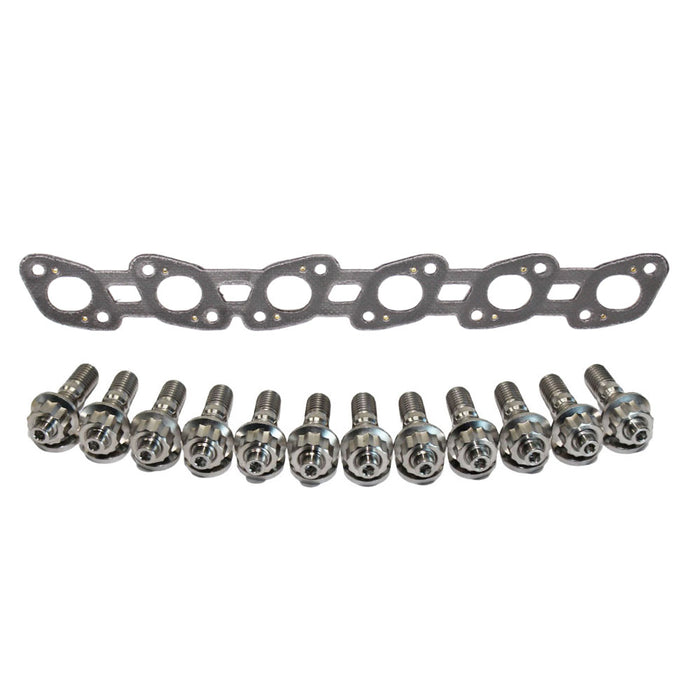 Permaseal Exhaust Manifold Titanium Stud & Gasket Kit For Nissan Skyline R33 RB25DE/RB25DET 2.5L