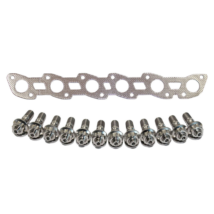 Permaseal Exhaust Manifold Titanium Stud & Gasket Kit For Nissan Skyline R32 RB20E 2.0L