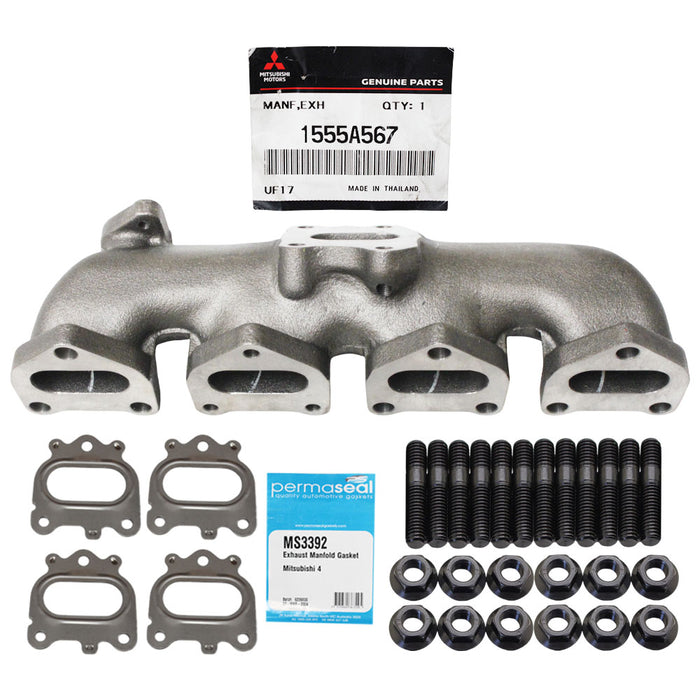 Genuine Exhaust Manifold, Gasket & Stud Kit For Mitsubishi Pajero 4M41 3.2L