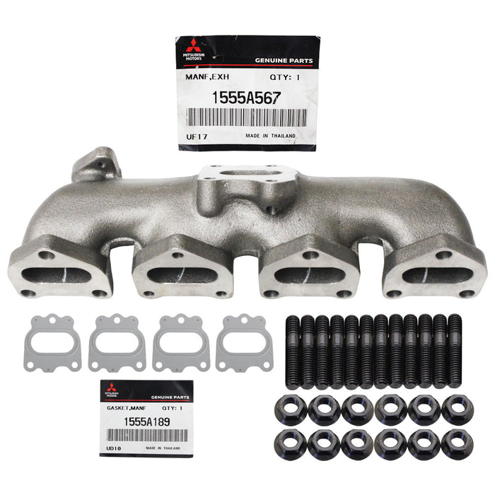 Genuine Exhaust Manifold, Gasket & Stud Kit For Mitsubishi Pajero 4M41 3.2L