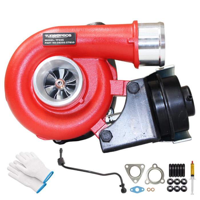 GEN1 High Flow Turbo Charger With Genuine Oil Feed Pipe For Hyundai Santa Fe D4EB 2.2L