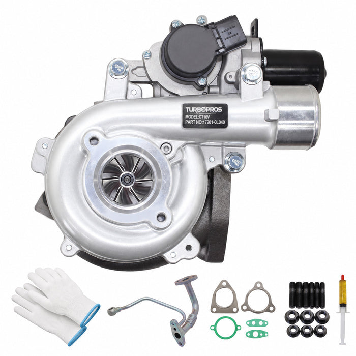 GEN1 High Flow Turbo Charger With Genuine Oil Feed Pipe For Toyota Hilux 1KD-FTV 3.0L