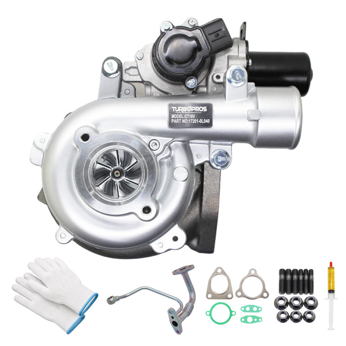 GEN1 High Flow Turbo Charger With Genuine Oil Feed Pipe For Toyota Hilux 1KD-FTV 3.0L