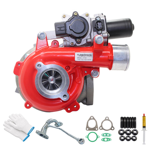 GEN1 High Flow Turbo Charger With Genuine Oil Feed Pipe For Toyota HiAce 1KD-FTV 3.0L