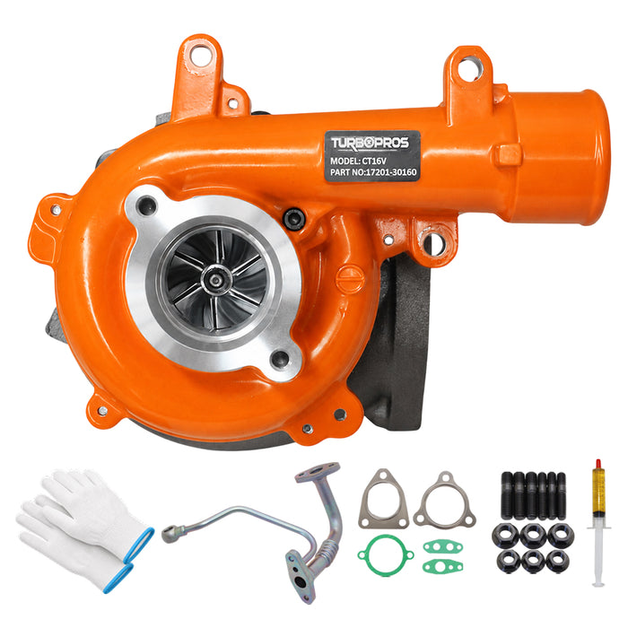 GEN1 High Flow Turbo Charger With Genuine Oil Feed Pipe For Toyota LandCruiser Prado 1KD-FTV 3.0L