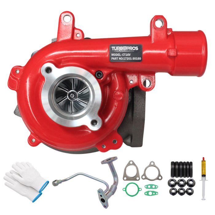 GEN1 High Flow Turbo Charger With Genuine Oil Feed Pipe For Toyota LandCruiser Prado 1KD-FTV 3.0L