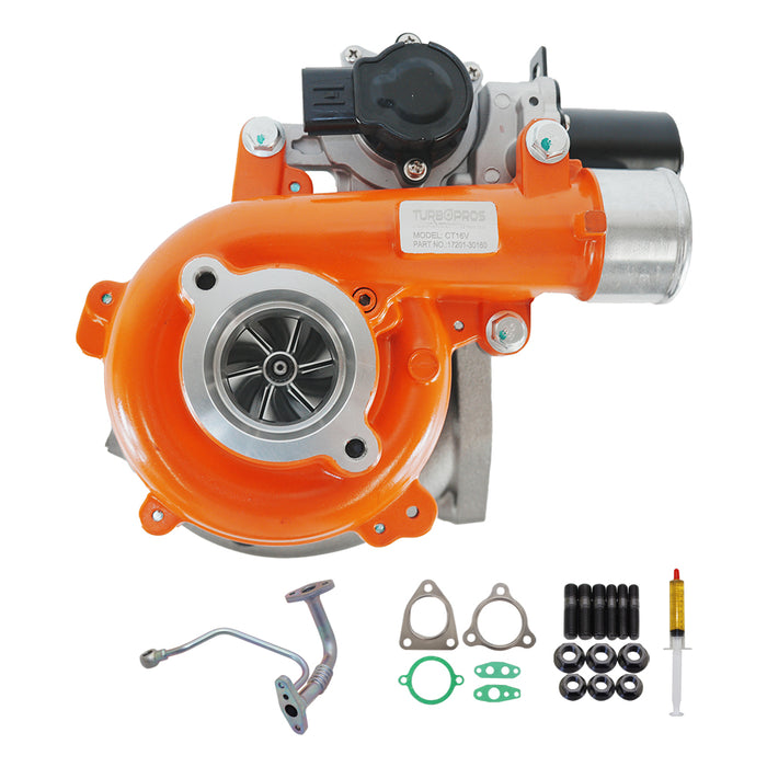 GEN1 High Flow Turbo Charger With Genuine Oil Feed Pipe For Toyota LandCruiser Prado 1KD-FTV 3.0L