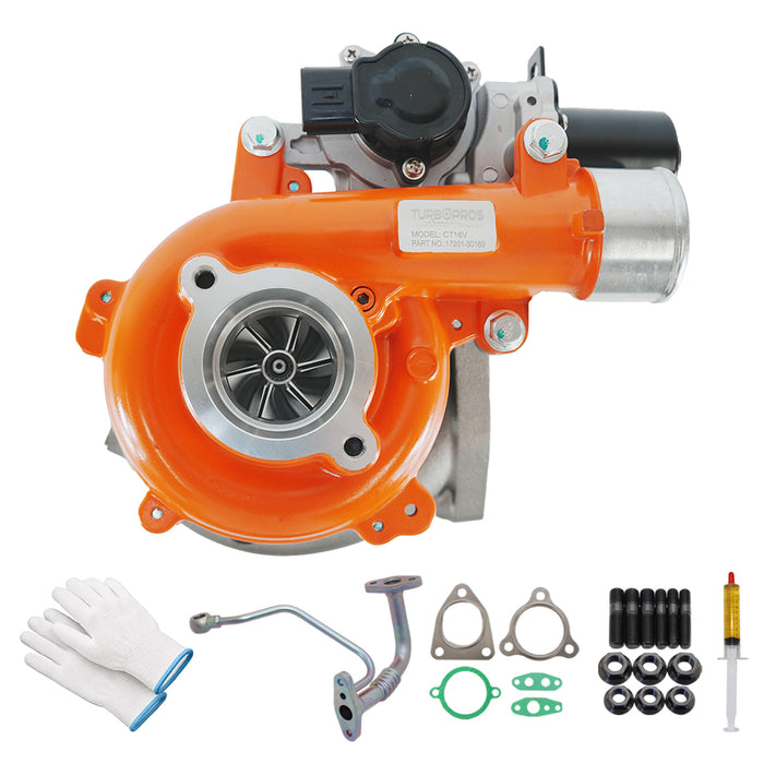 GEN1 High Flow Turbo Charger With Genuine Oil Feed Pipe For Toyota LandCruiser Prado 1KD-FTV 3.0L