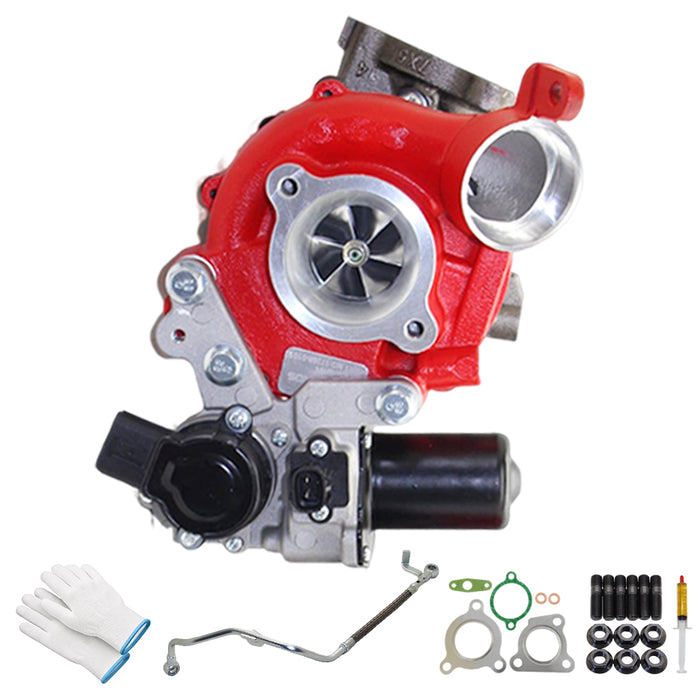 GEN1 High Flow Turbo Charger With Genuine Oil Feed Pipe For Toyota LandCruiser 200 Series VDJ200 1VD-FTV 4.5L Passenger Side