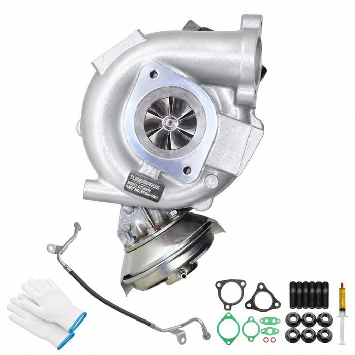 GEN1 High Flow Turbo Charger With Genuine Oil Feed Pipe For Toyota LandCruiser 76 Series VDJ76R 1VD-FTV V8 4.5L