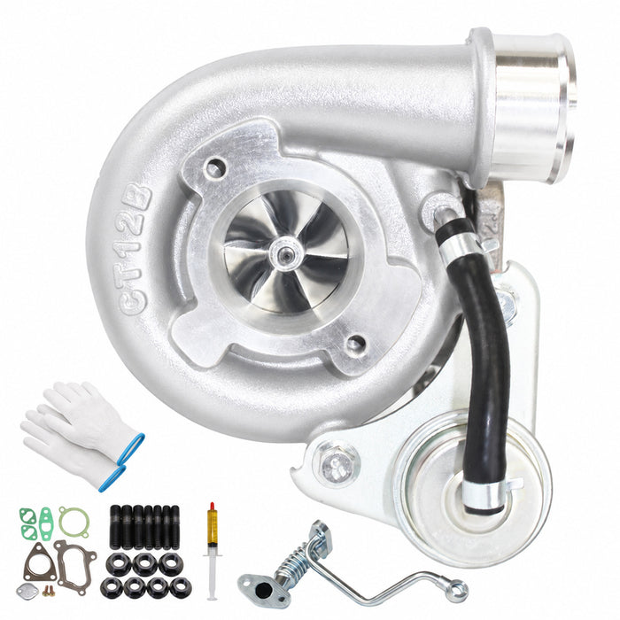 GEN1 High Flow Turbo Charger With Genuine Oil Feed Pipe For Toyota HiAce 1KZ-TE 3.0L CT12B
