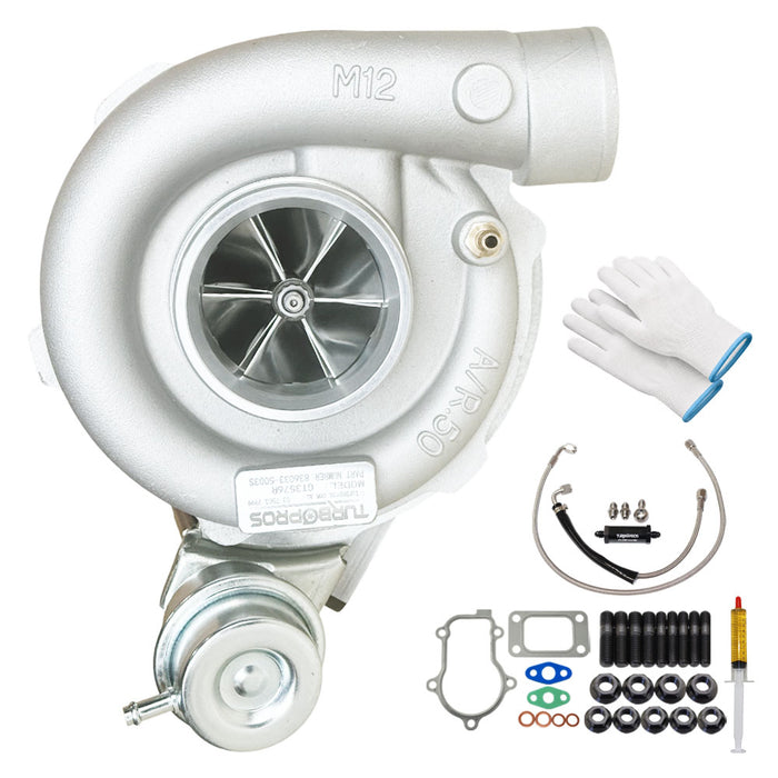 GEN1 High Flow GT3576R Turbo Charger With Oil Feed Line For Ford Falcon FG X XR6/G6E Barra 4.0L 2014-2016