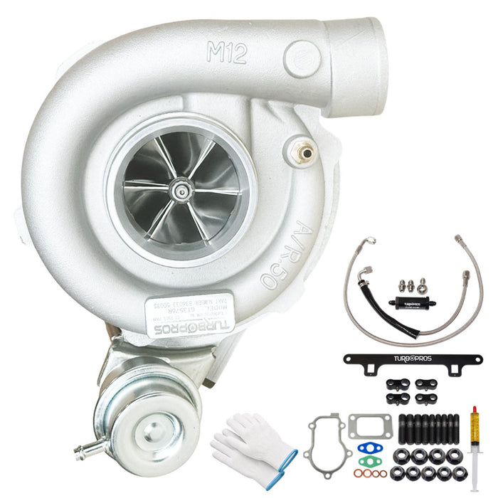 GEN1 High Flow GT3576R Turbo Charger With Oil Feed Line And Bracket Kit For Ford Falcon FG XR6 / G6 / G6E Barra 4.0L 2008-2014