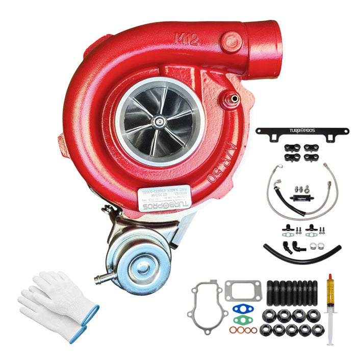 GEN1 High Flow GT3576R Turbo Charger With Oil Feed & Return Line And Bracket Kit For Ford Falcon FG XR6 / G6 / G6E Barra 4.0L 2008-2014