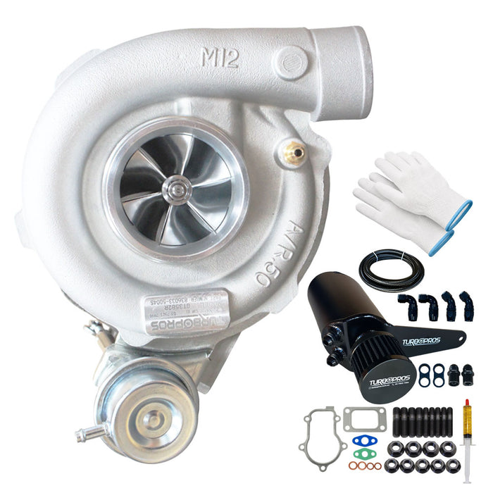 GEN1 High Flow GT3582R Turbo Charger With AN8 Oil Catch Can For Ford FPV FG F6 Barra 4.0L