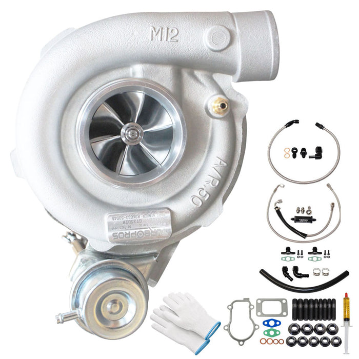 GEN1 High Flow GT3582R Turbo Charger With Oil Feed, Return & Water Line For Ford FPV FG F6 Barra 4.0L