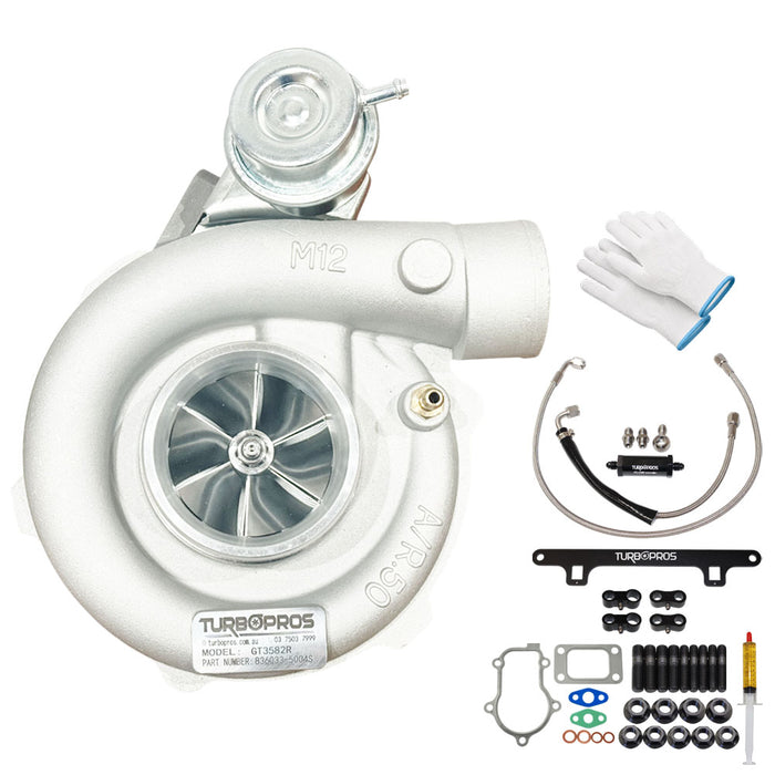 GEN1 High Flow GT3582R Turbo Charger With Oil Feed Line And Support Bracket Kit For Ford Falcon BA XR6 Barra 4.0L 2002-2005