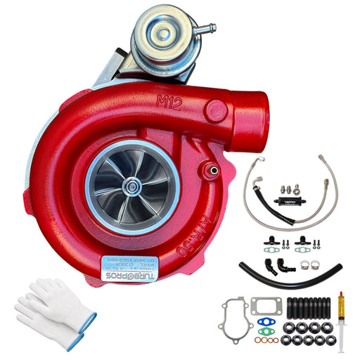 GEN1 High Flow GT3582R Turbo Charger With Oil Feed & Return Line Kit For Ford FPV BA/BF F6 Barra 4.0L