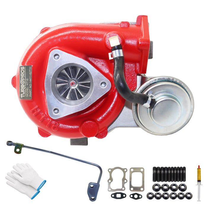 GEN1 High Flow Turbo Charger With Genuine Oil Feed Pipe For Nissan Patrol GU TD42 4.2L HT18