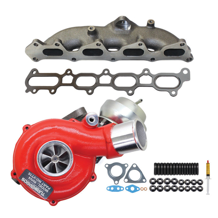 GEN1 High Flow Turbo Charger With Genuine Exhaust Manifold, Gasket & Stud Kit For Mitsubishi Triton MN 4D56 2.5L VT16