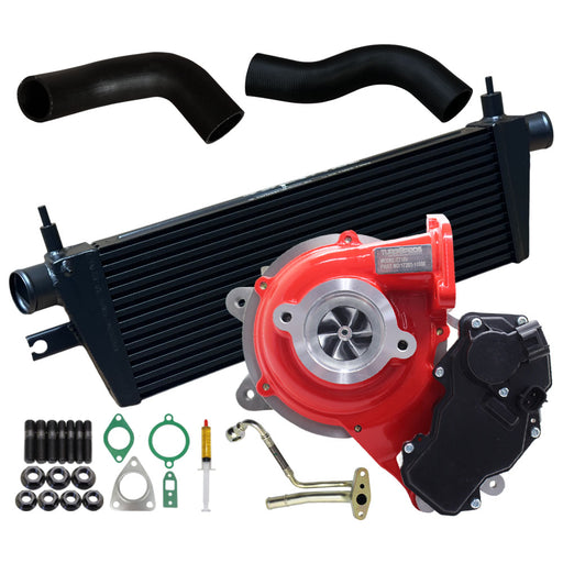 GEN1 High Flow Turbo Charger With 52mm Intercooler & Hoses And Genuine Oil Feed Pipe For Toyota Fortuner 1GD-FTV 2.8L 2015-2020