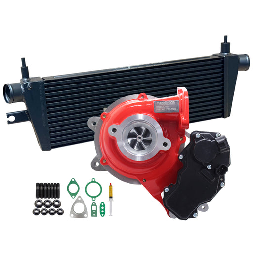 GEN1 High Flow Turbo Charger With 52mm Intercooler And Genuine Oil Feed Pipe For Toyota Hilux 1GD-FTV 2.8L 2015-2020