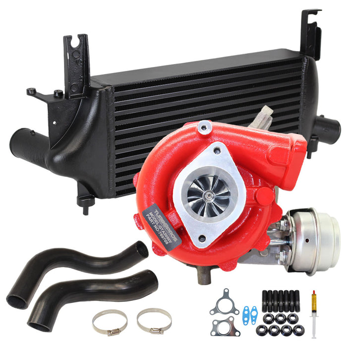 GEN1 High Flow Turbo With 75mm Intercooler & Hoses For Nissan Navara D40 / Pathfinder R51 YD25 2.5L 4 Bolts