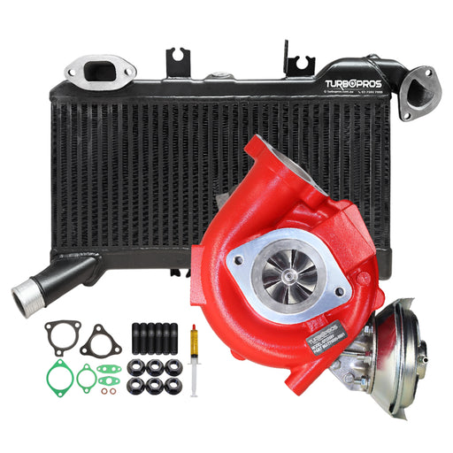 GEN1 High Flow Turbo Charger With 60mm Intercooler For Toyota LandCruiser 76 Series VDJ76R 1VD-FTV V8 4.5L