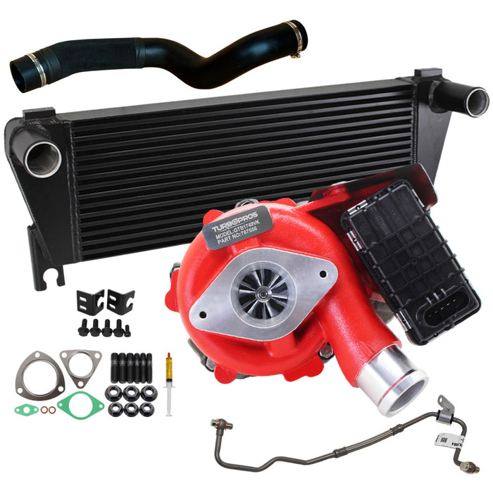 GEN1 High Flow Turbo Charger With 70mm Intercooler & Hose And Genuine Oil Feed Pipe For Ford Ranger 2.2L 2011-2015
