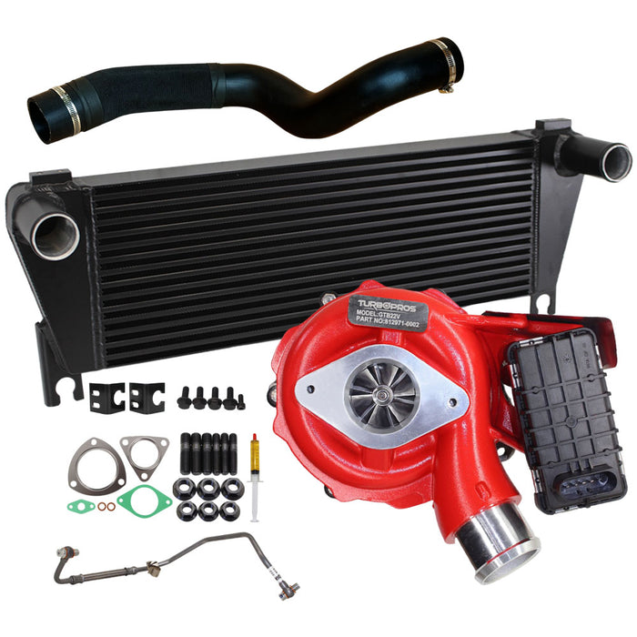 GEN1 High Flow Turbo Charger With 106mm Intercooler & Hoses And Genuine Oil Feed Pipe For Ford Ranger 3.2L 2011-2015