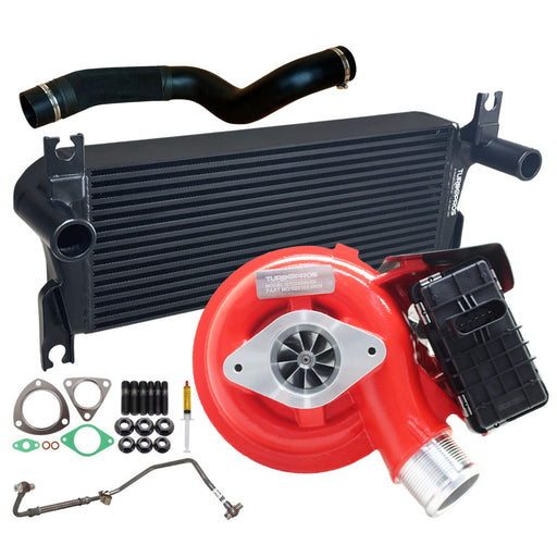GEN1 High Flow Turbo Charger With 106mm Intercooler & Hoses And Genuine Oil Feed Pipe For Ford Everest 3.2L 2015 Onwards