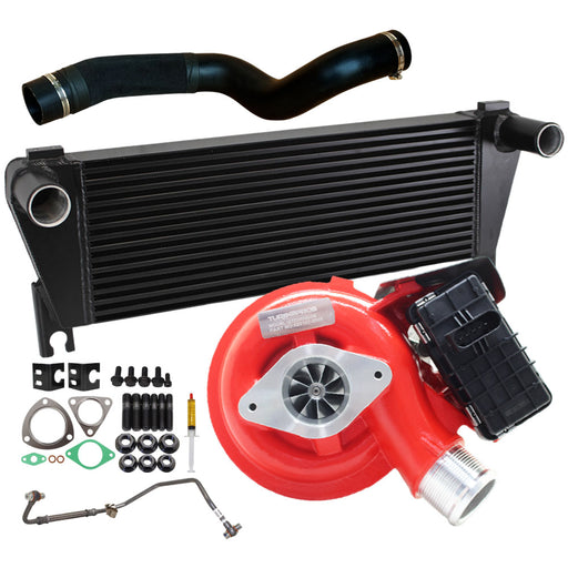 GEN1 High Flow Turbo Charger With 70mm Intercooler & Hose And Genuine Oil Feed Pipe For Mazda BT-50 3.2L 2015 Onwards