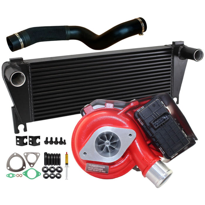 GEN1 High Flow Turbo Charger With 70mm Intercooler & Hose For Ford Ranger 2.2L 2015 Onwards