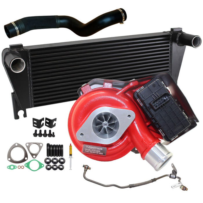 GEN1 High Flow Turbo Charger With 70mm Intercooler & Hose And Genuine Oil Feed Pipe For Ford Ranger 2.2L 2015 Onwards