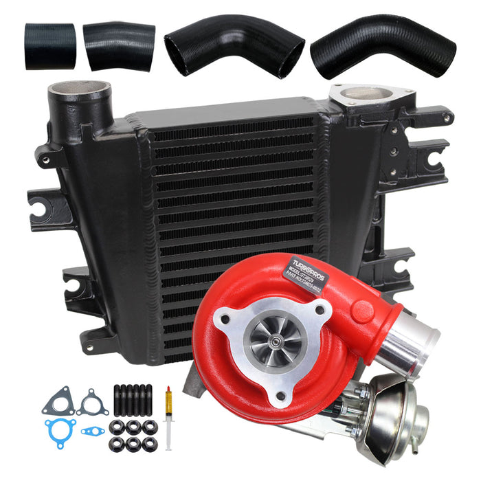 GEN1 High Flow Turbo Charger With 65mm Intercooler & Hoses For Nissan Patrol GU ZD30 3.0L Direct Injection 2000-2007