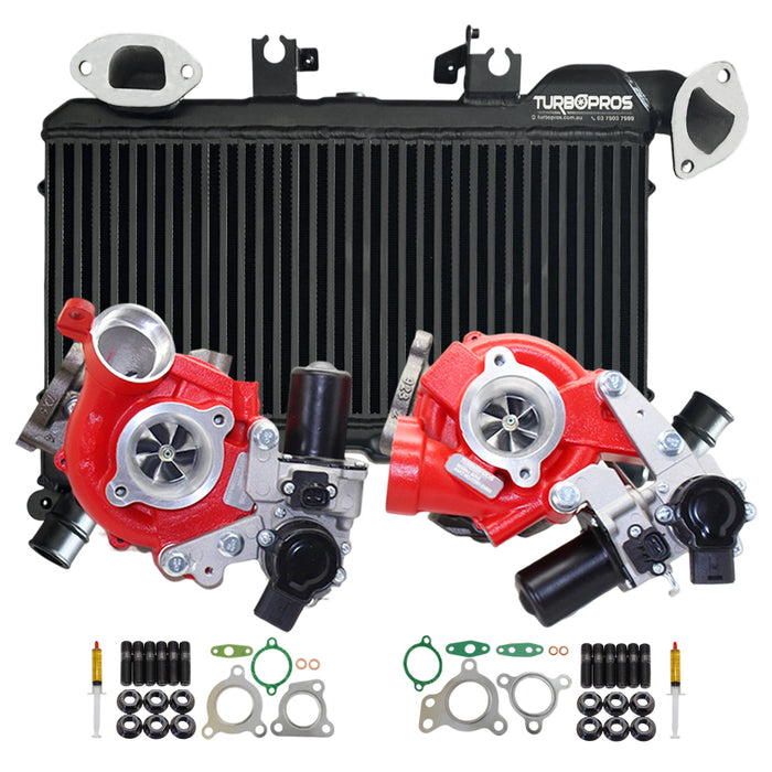 GEN1 High Flow Turbo Charger With 60mm Intercooler For Toyota LandCruiser 200 Series VDJ200 1VD-FTV 4.5L