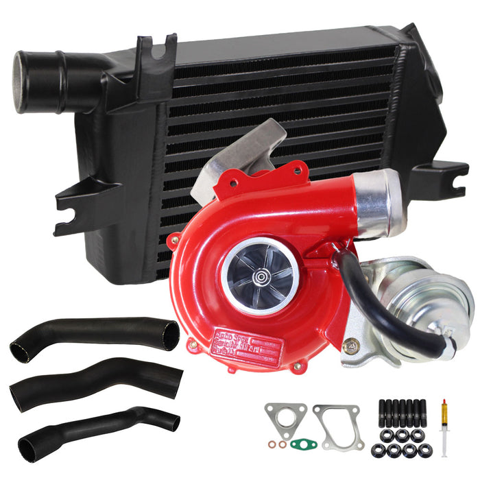 GEN1 High Flow Turbo Charger With 60mm Intercooler & Hoses For Mitsubishi Triton MN 4D56 2.5L VT10