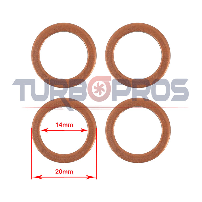 Turbo Charger Coolant Feed & Return Gasket For Hyundai iLoad / iMax D4CB 2.5L 2008-2012