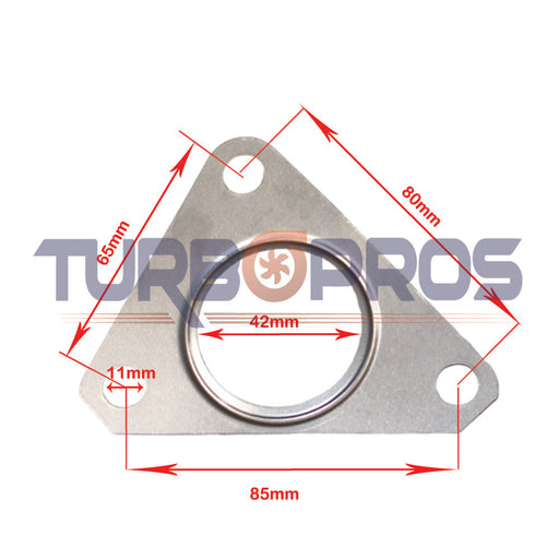 Turbo Charger To Exhaust Manifold Gasket For Nissan Navara D40 YD25 2.5L 3-Bolt Type