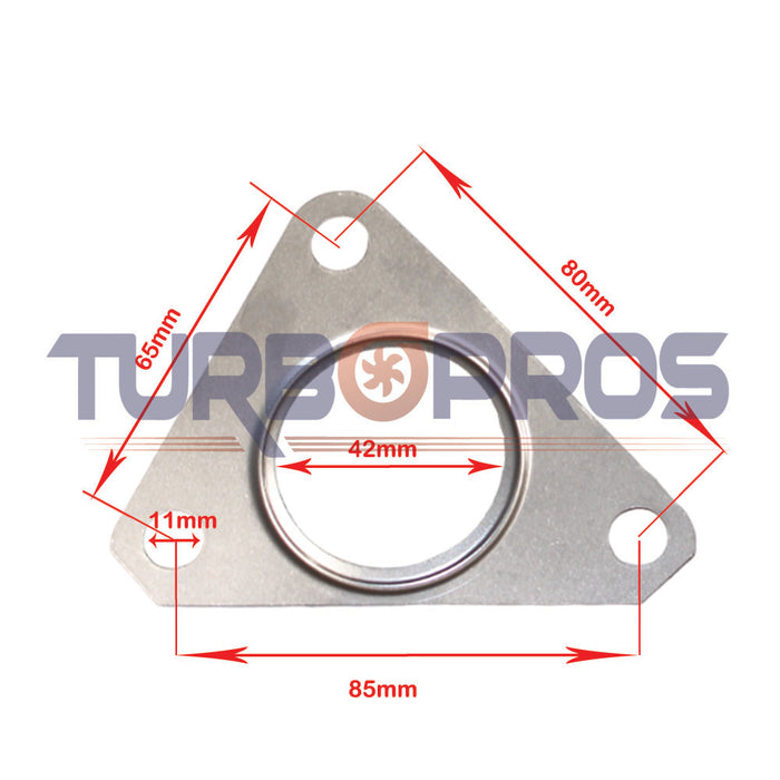 Turbo Charger To Exhaust Manifold Gasket For Nissan Navara D40 YD25 2.5L 3-Bolt Type