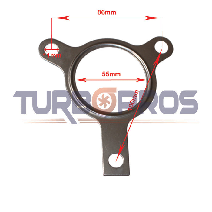 Turbo Charger To Dump Pipe Gasket For Nissan Pathfinder R51 YD25 2.5L 3-Bolt Type